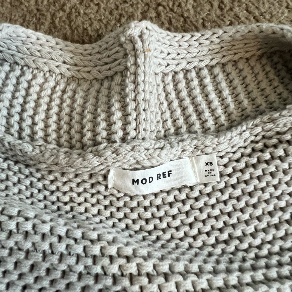 Mod Ref Chunky Knit Longline Cardigan Sweater: Gr… - image 2